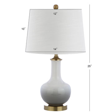 Gradient 25" Ceramic/Brass LED Table Lamp - JONATHAN Y
